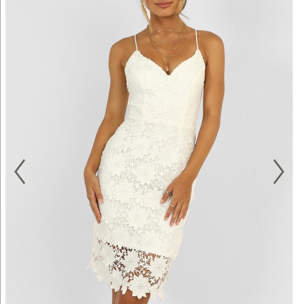 White dress ShowPo size 2 Great for rehearsal dinner or bridal shower